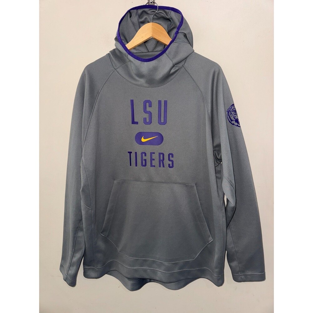 Mens XL Nike LSU Tigers Basketball Team Issued PE On-Court Practice Hoodie NCAA